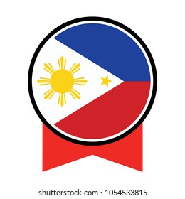 flag of Philippines,vector illustration of Philippines flag.