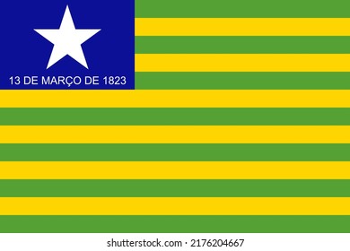 Flag of Piaui state (Federative Republic of Brazil, Piauí) 