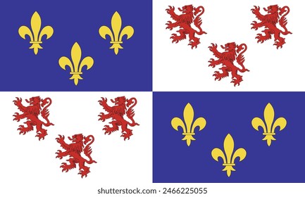 Flagge der Picardie. Vektorillustration