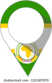 flag pin of the African Union