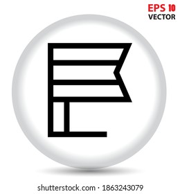 Flag pin icon symbol. E-Commerce icon vector. Eps10 vector illustration.