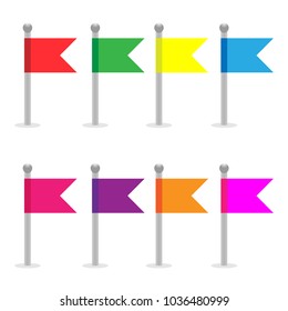 Flag pins and map pins