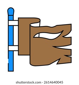 flag pirate line icon vector. flag pirate sign. isolated symbol illustration