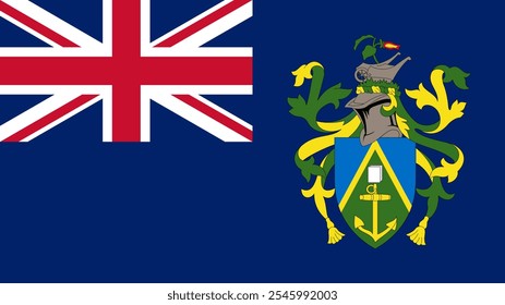 Bandeira das Ilhas Pitcairn, Formato 16:9, Bandeira das Ilhas Pitcairn, Imagens Vetoriais