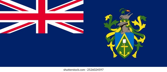 Bandeira de Pitcairn Islands, versão longa, Vetor Images