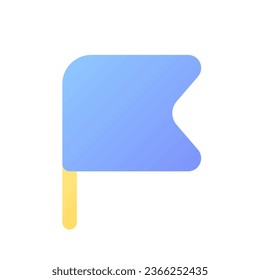 Flag pixel perfect flat gradient color ui icon. Tagged materials. Mark for important information. Simple filled pictogram. GUI, UX design for mobile application. Vector isolated RGB illustration