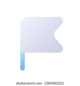 Flag pixel perfect flat gradient two-color ui icon. Tagged materials. Mark for important information. Simple filled pictogram. GUI, UX design for mobile application. Vector isolated RGB illustration
