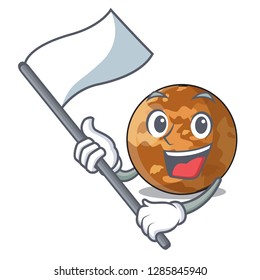 With flag planet mercury isolated in a mascot