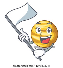 With flag planet venus isolated with on mascot