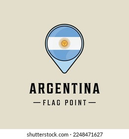 flag point argentina logo vector illustration template icon graphic design. maps location country sign or symbol
