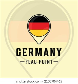 flag point germany logo vector illustration template icon graphic design. maps location country sign or symbol