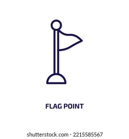 flag point icon from education collection. Thin linear flag point, , flag outline icon isolated on white background. Line vector flag point sign, symbol for web and mobile
