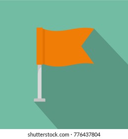 Flag point icon. Flat illustration of flag point vector icon for web