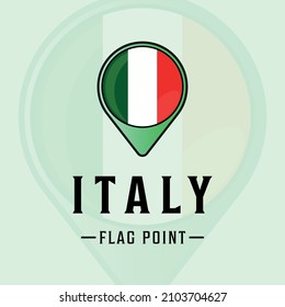 marca punto italia logotipo ilustración vectorial plantilla de icono diseño gráfico. símbolo de país de ubicación de mapas
