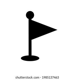 Flag point vector icon on white background.