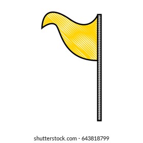 flag pointer isolated icon