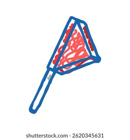flag pointer map location doodle icon sketch vector. flag pointer map location sign. isolated symbol illustration