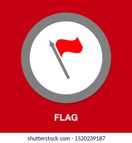 Flag pointer sign icon. Location marker symbol