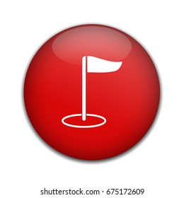 Flag pointer sign icon. Location marker symbol