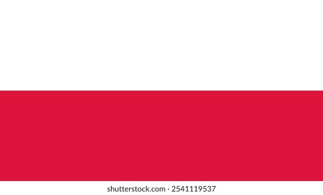 Flag of Poland, 16:9 Format, Poland Flag, Vector Images