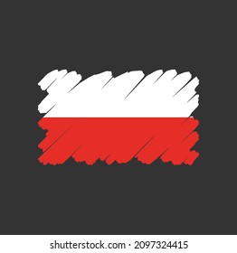 Bandera de Polonia, fondo del pincel