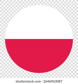 Bandeira da Polônia. Polônia bandeira círculo ícone logotipo ícone computador vetor ilustração design. Fundo do tabuleiro de xadrez.