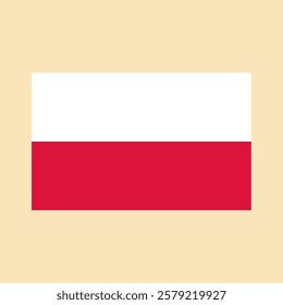 Flag of Poland. Color vector illustration.