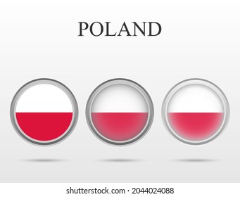 Flag of Poland in the form of a circle