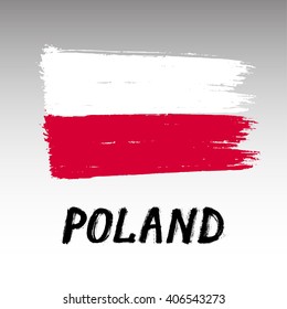 Flag Of Poland - Grunge