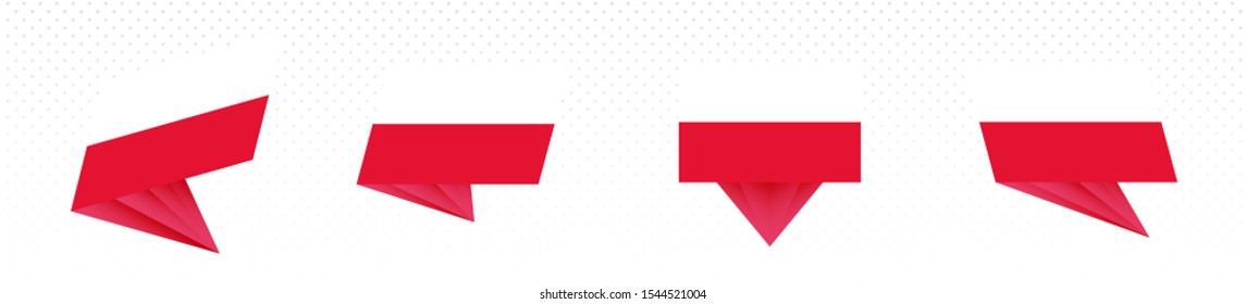 Flag of Poland in modern abstract design, vector flag set.