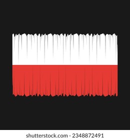 Flag of Poland national country symbol vector illustration