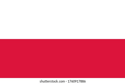 Flag of Poland, National Republic of Poland flag, The capital city is Warsaw.