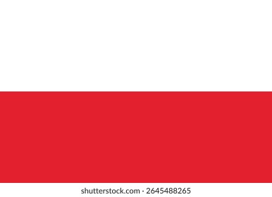 Flag of Poland. Poland National Flag. Vector Illustration.