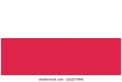 Flag of Poland. Polish national symbol in official colors. Template icon. Abstract vector background.