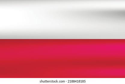 Flag of Poland. Polish national symbol in official colors. Template icon. Abstract vector background.