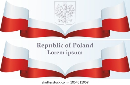Flag of Poland, Polish flag, the template for the award, an official document with the flag and symbol of the Republic of Poland