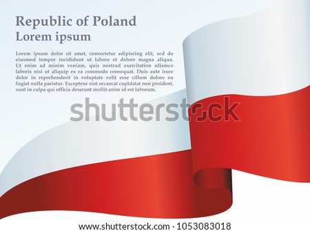 Flag of Poland, Polish flag, the template for the award, an official document with the flag and symbol of the Republic of Poland