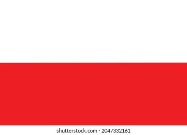 The flag of Poland in red and white