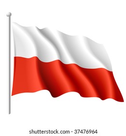 Flag Of Poland. Vector.