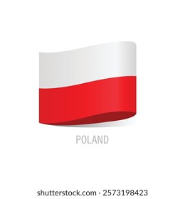 Flag Of Poland Vector Design.