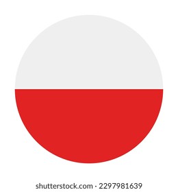 Flag Poland vector flat icon. Isolated flag Poland emoji illustration