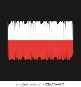 Ilustración de vectores de la bandera de Polonia