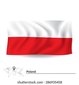 Flag of Poland - vector illustration