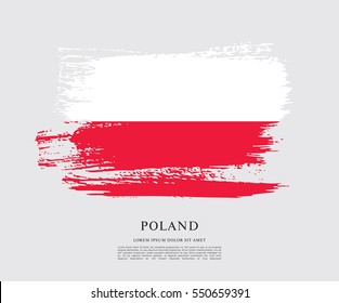 Flag of Poland, vector illustration 