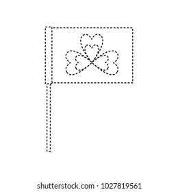 flag in the pole with clover festival st patricks symbol