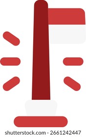 design de ícone de estilo plano de polo de bandeira