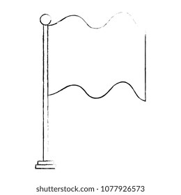 flag in pole isolated icon