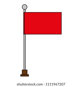 flag in pole isolated icon