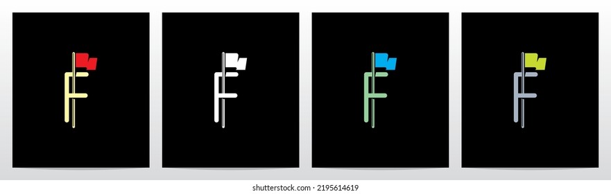 Marca Pole On Letter Logo Design F