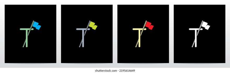 Fahne auf dem Logo-Design T